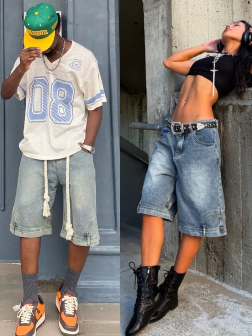 Aelfric Eden Washed Reverse Jorts Jeans Shorts  unique trendy fashionable denim